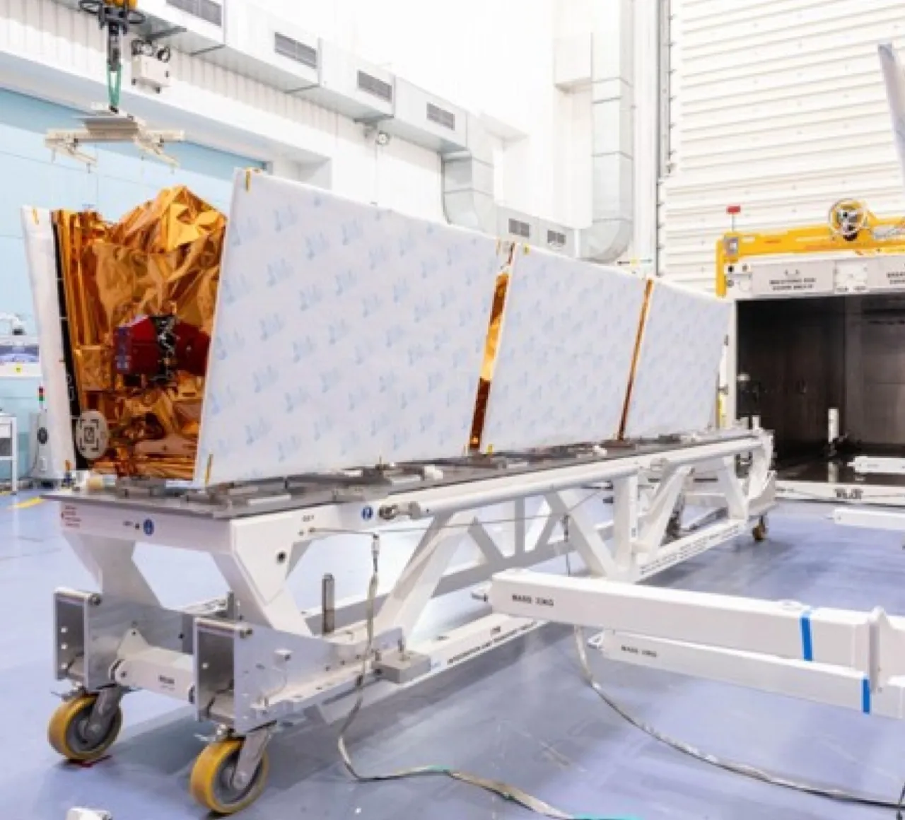 Eutelsat OneWeb satellites at the Airbus factory in Toulouse. Credit: Airbus