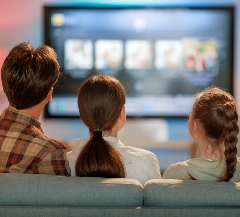 Family Watching TV