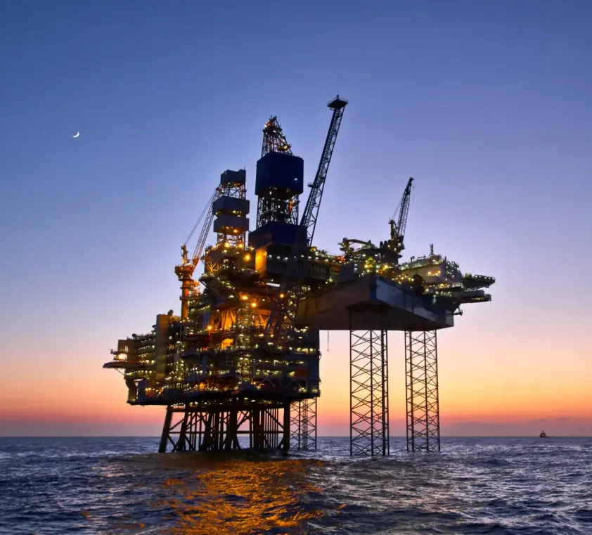 Oil Rig in the North Sea