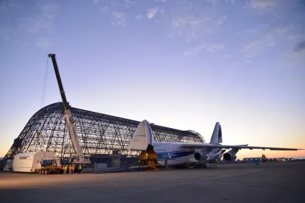 Salida de la nave espacial EUTELSAT 25B hacia Kourou