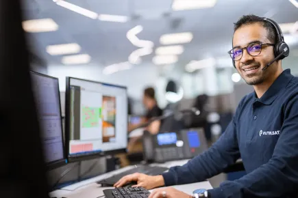 A team member who operates at Eutelsat's Communications System Control Centre