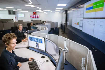 Eutelsat Communications System Control Centre room of operations