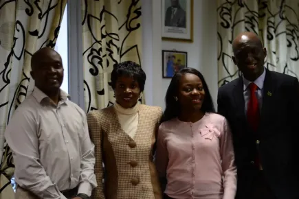 DE IZQUIERDA A DERECHA - Mwiika Malindima, Sra. Philomena Kachesa, Francine Mazala, Sr. Percy Mabvuto Ngwira