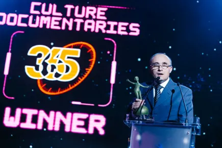 German Tregubenko, editor-chefe da 365 Days, vencedor na Categoria de Documentários de Cultura nos Eutelsat TV Awards 2015