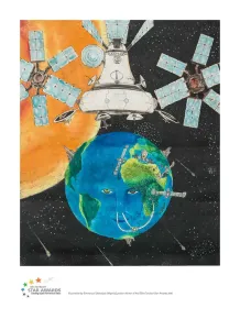 Illustration par Emmanuel Ochenjele (Nigéria), affiche gagnante des DStv Eutelsat Star Awards 2016