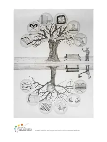 Illustration par Rasheed Taher (Tanzanie), affiche gagnante de la 7e édition des DStv Eutelsat Star Awards