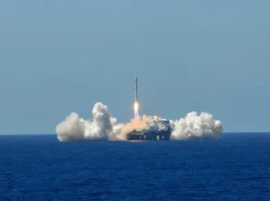 Paysage du lancement du satellite EUTELSAT 3B par Sea Launch