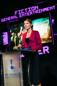Sonia Rovai, Sky Atlantic HD, winning the Fiction General Entertainment Award at the Eutelsat TV Awards 2015