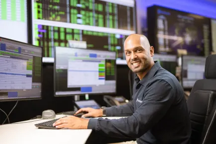Team member at Eutelsat's Satellite Control Centre