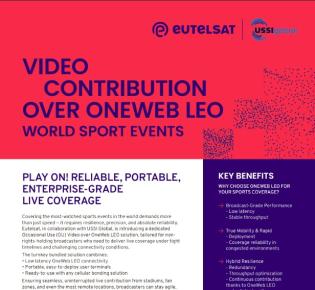 VIDEO CONTRIBUTION OVER ONEWEB LEO Brochure