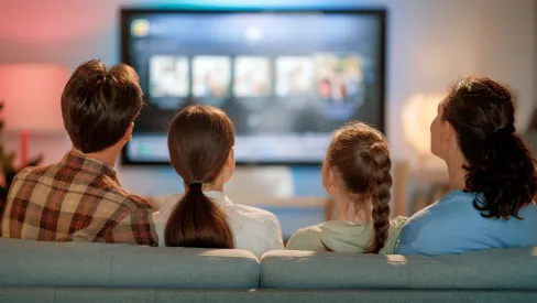 Family Watching TV