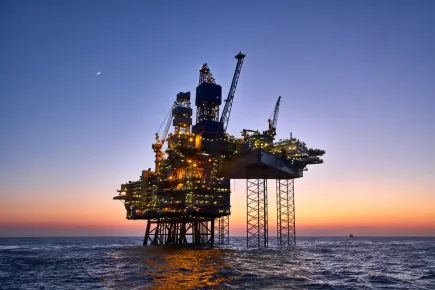 Oil Rig in the North Sea