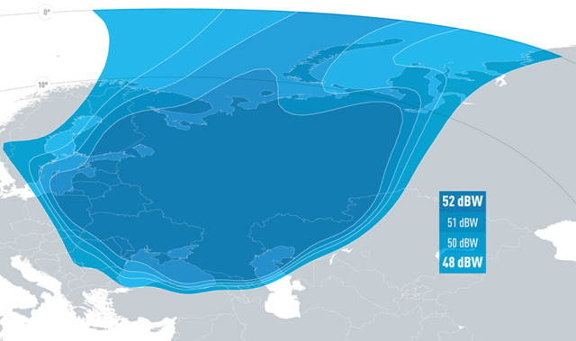 Eutelsat 36D Ku-Band Russia downlink Image of Eutelsat 36D Ku-Band Russia downlink coverage