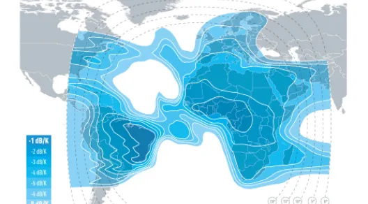 EUTELSAT 7 WEST B C Band Global Uplink Coverage
