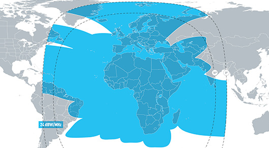 EUTELSAT 10B GMS UPLINK COVERAGE