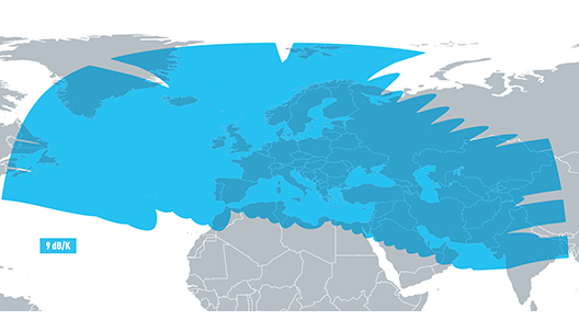 EUTELSAT 10B HTS UPLINK COVERAGE